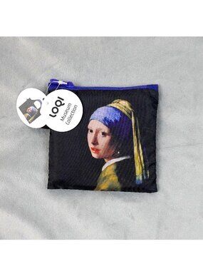 Loqi Museum Collection Girl with a Pearl Earring Packable Tote Bag